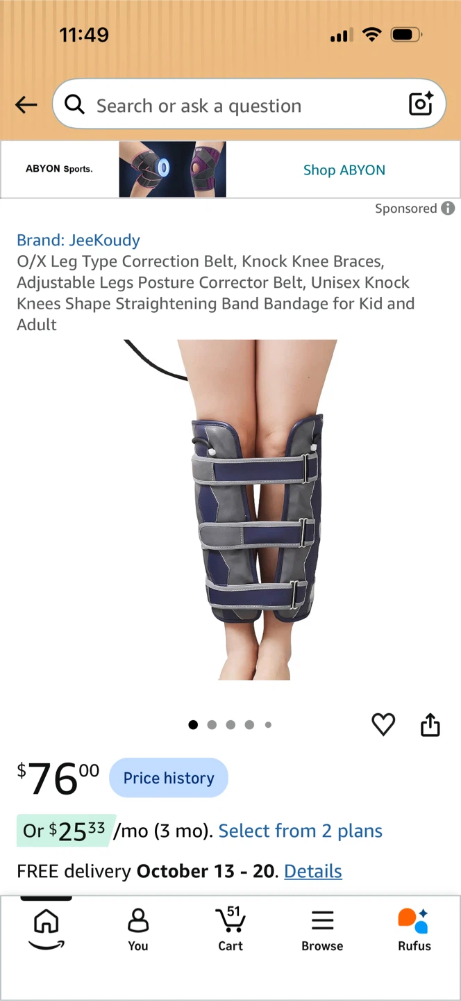 Air Pneumatic Knee Brace for knock knees - photo 3