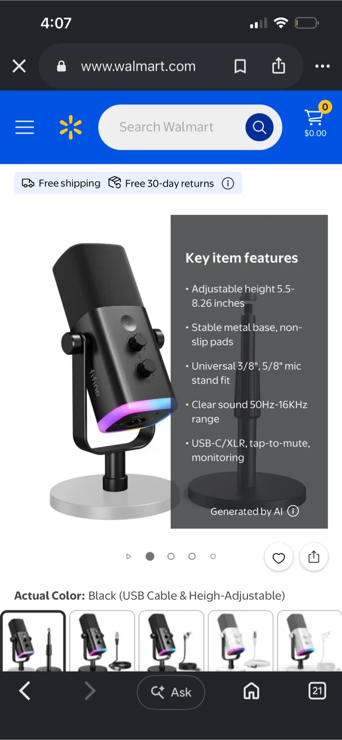 Fifine AM8 USB/XLR Dynamic Microphone