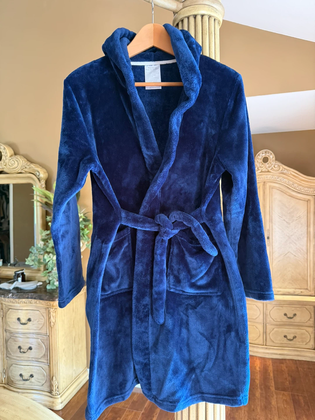 Best for All Navy Blue Bathrobe 13-14 Yo