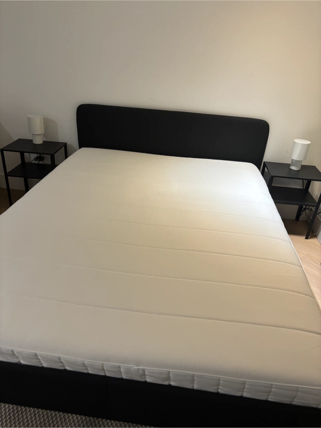 IKEA SLATTUM Bed Frame and VESTERÖY Mattress - Queen