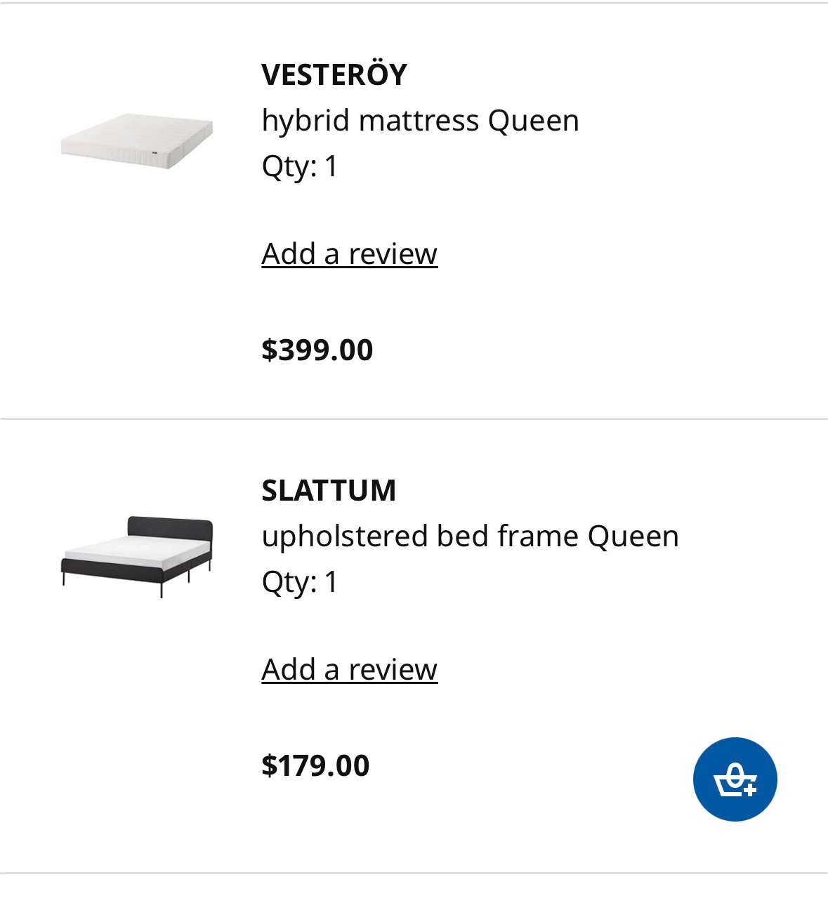 IKEA SLATTUM Bed Frame and VESTERÖY Mattress - Queen - photo 4