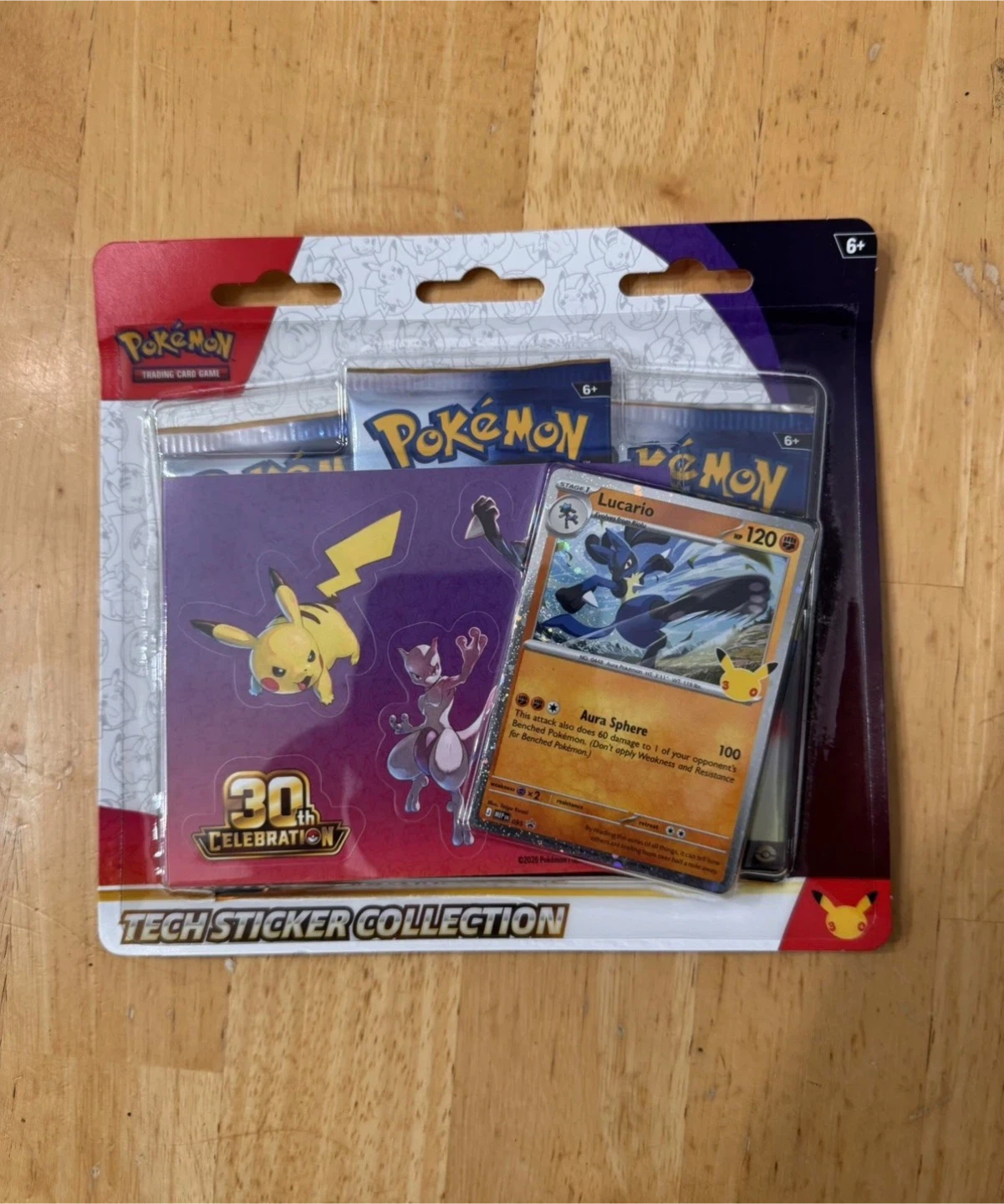 Pokemon 25th Anniversary Lucario Tech Sticker Collection