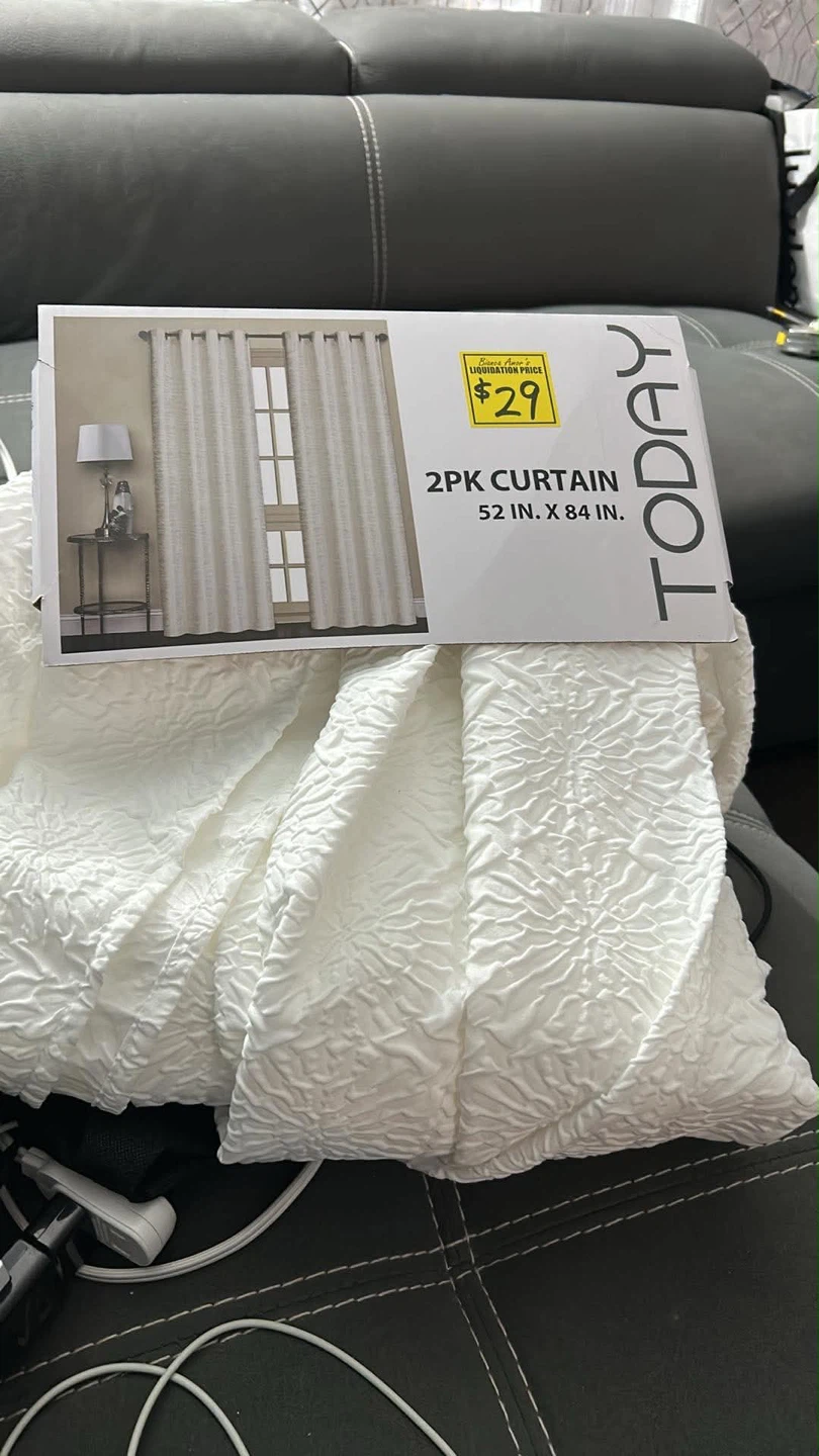 Selling some white curtains