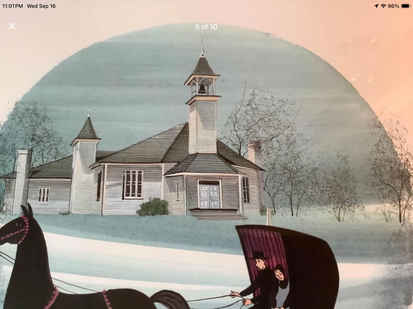 P. Buckley Moss’s Ltd Ed Lithography “Prairie Creek Church” 🐞 - photo 3