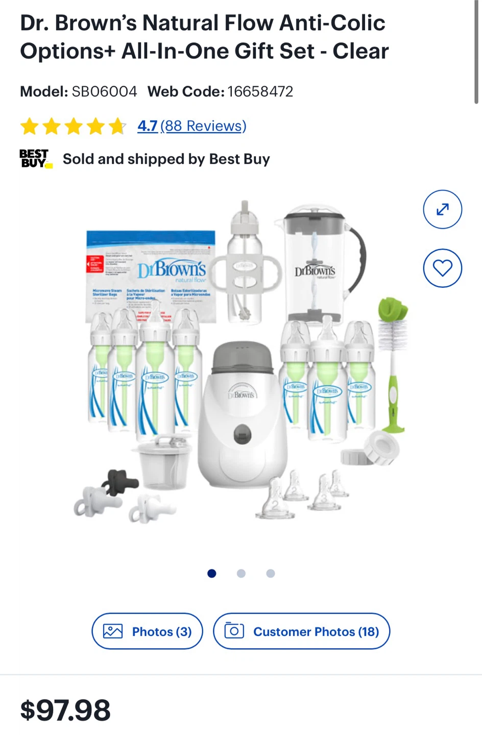 Brand New Dr. Brown's Baby Gift Set