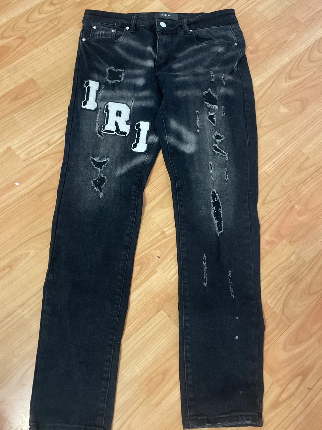 AMIRI Black Distressed Jeans