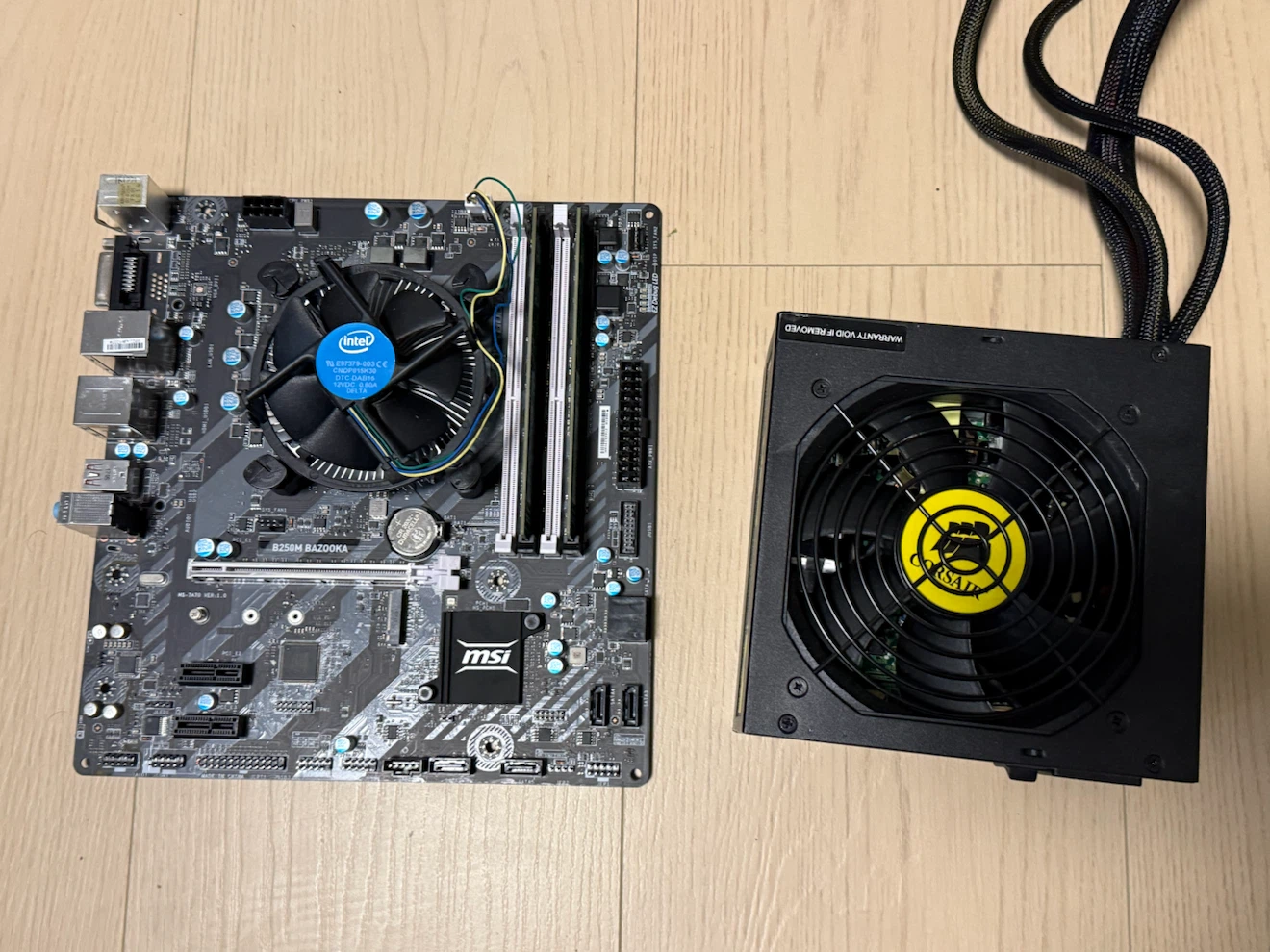 CPU + motherboard + RAM + PSU combo