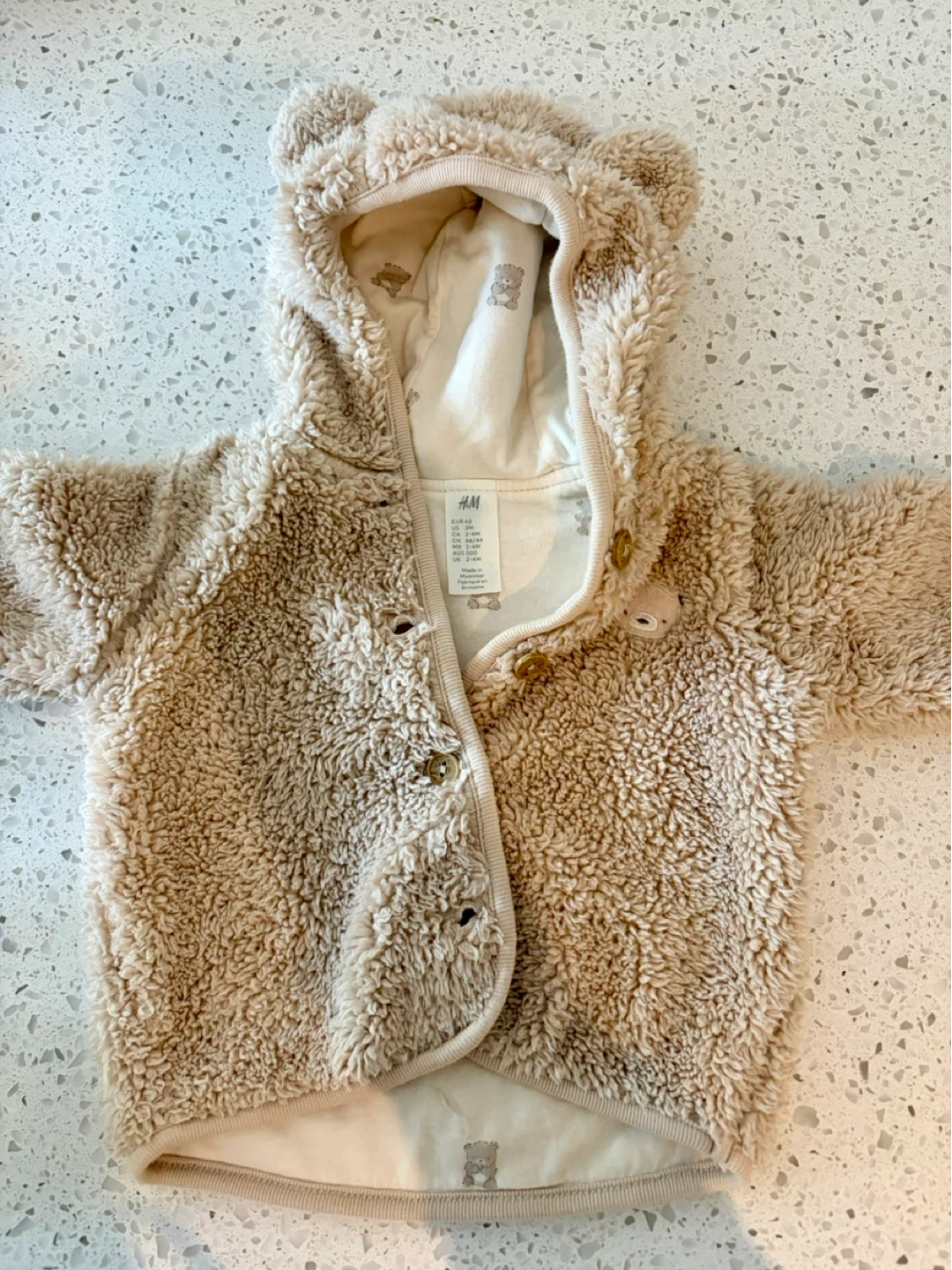 H&M Baby Bear Fleece Jacket and Suit Set - photo 2