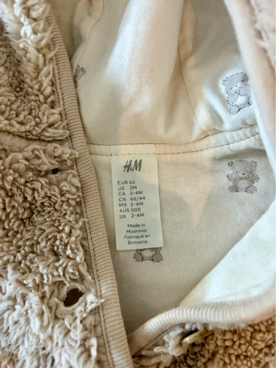 H&M Baby Bear Fleece Jacket and Suit Set - photo 3