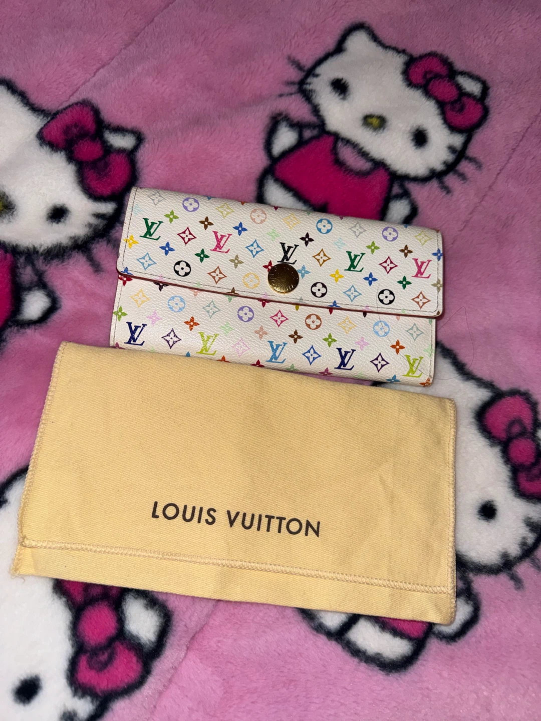 LOUIS VUITTION WHITE MONOGRAM MULTICOLOUR SARAH LONG WALLET