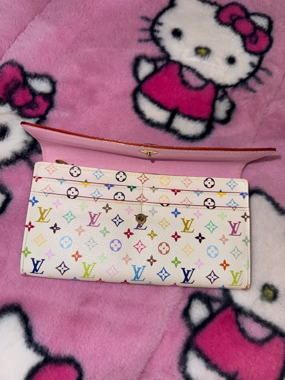 LOUIS VUITTION WHITE MONOGRAM MULTICOLOUR SARAH LONG WALLET - photo 2