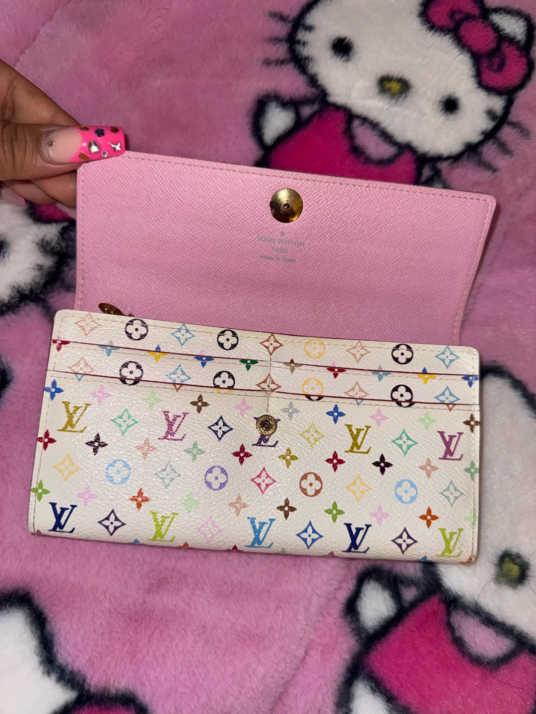 LOUIS VUITTION WHITE MONOGRAM MULTICOLOUR SARAH LONG WALLET - photo 3