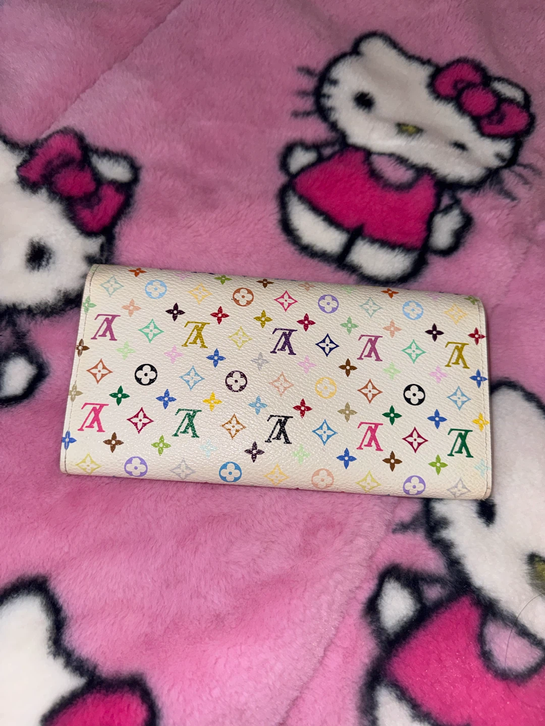 LOUIS VUITTION WHITE MONOGRAM MULTICOLOUR SARAH LONG WALLET - photo 4