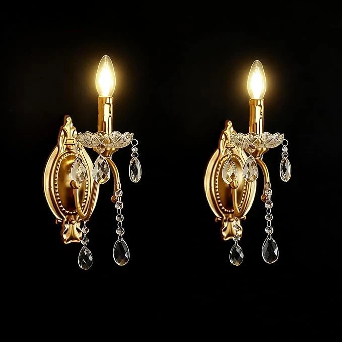 LYTSNUGIC Gold Wall Sconces Set