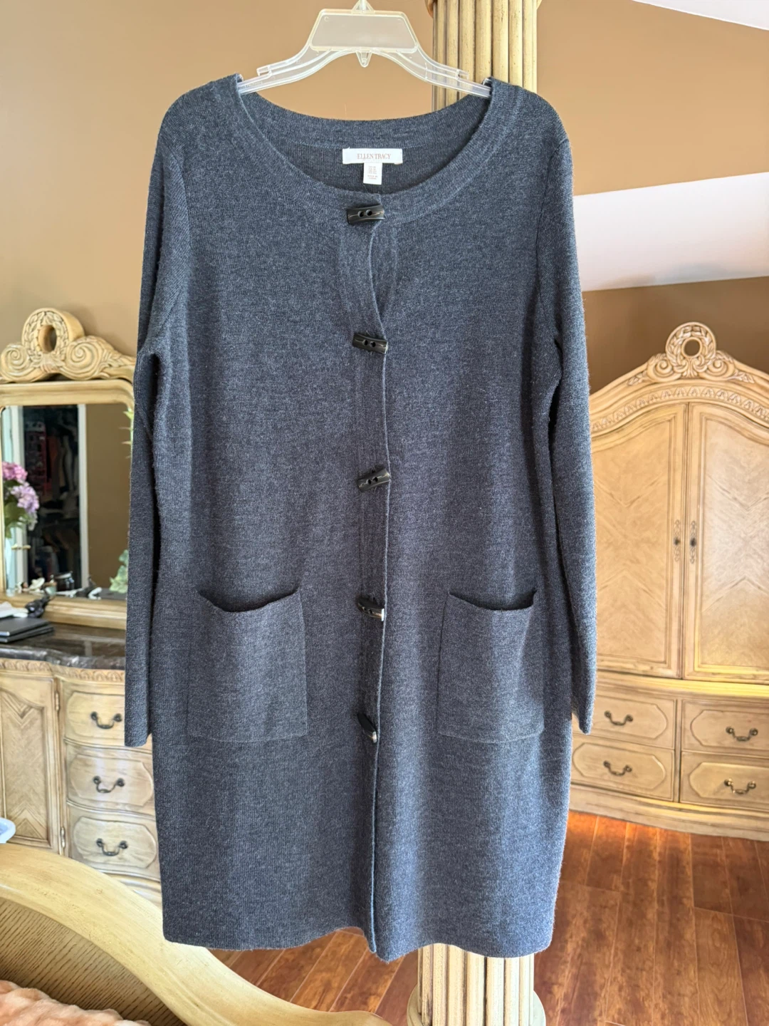 Ellen Tracy Gray Cardigan Sz 1XL
