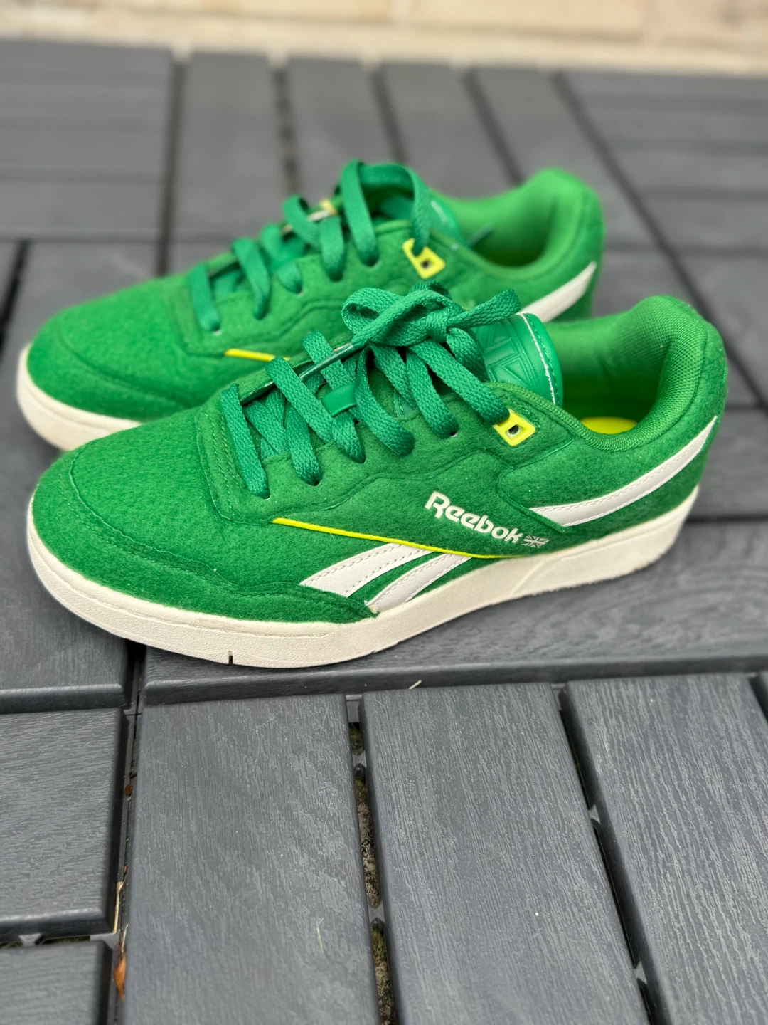 Green Reebok sneakers size 7