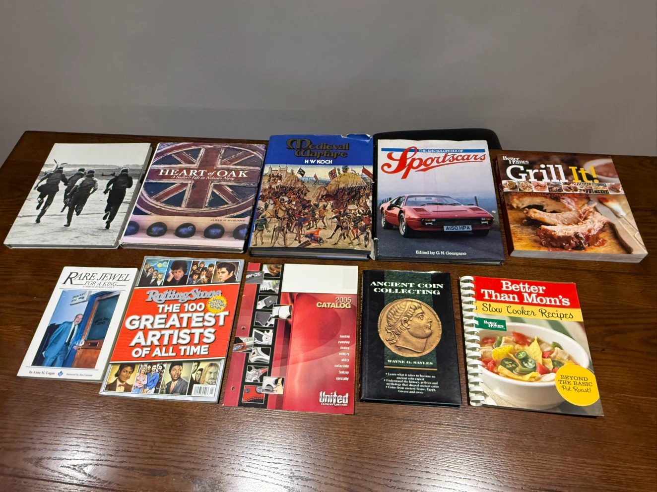 Vintage & Hobby Book Lot - History, Cars, Music, Cooking