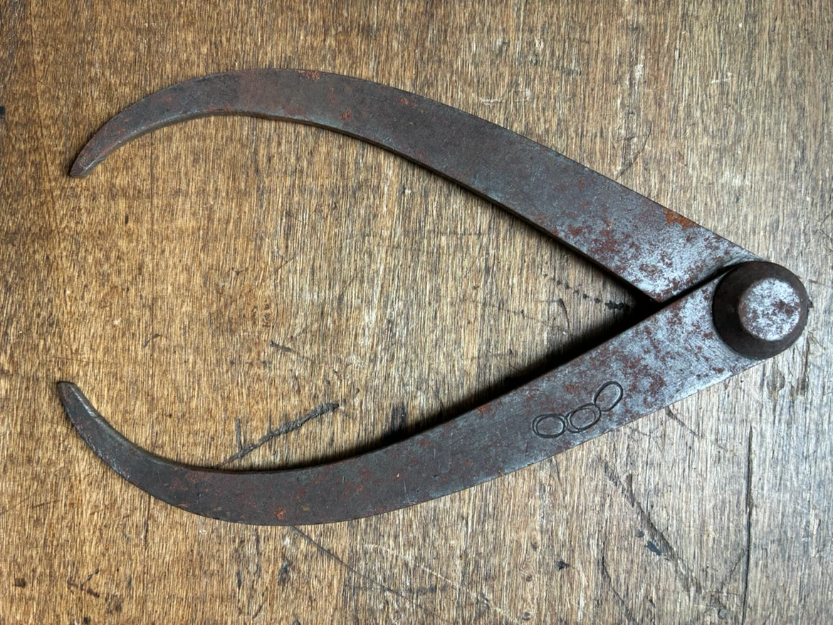 Antique tool c.1900 Outside Calipers Utica Odd Fellows Masonic