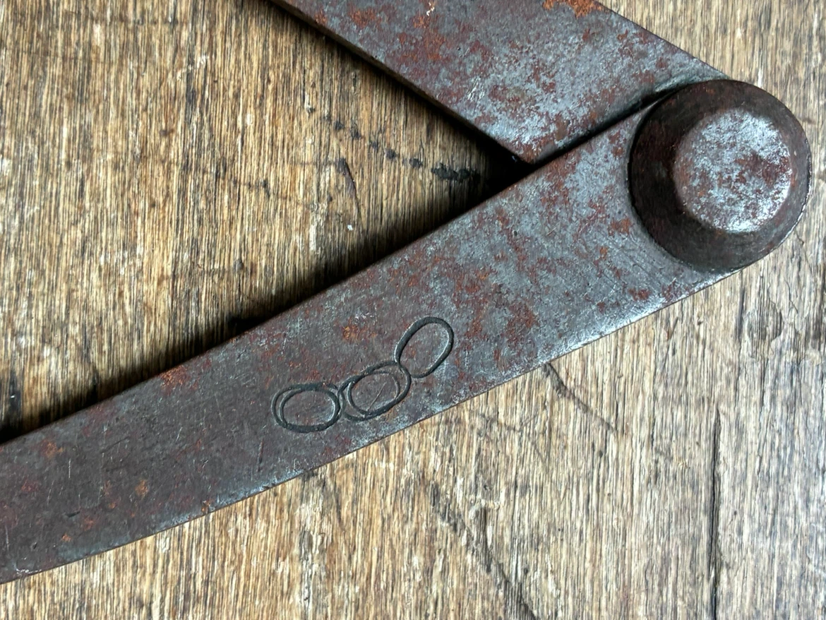 Antique tool c.1900 Outside Calipers Utica Odd Fellows Masonic - photo 2