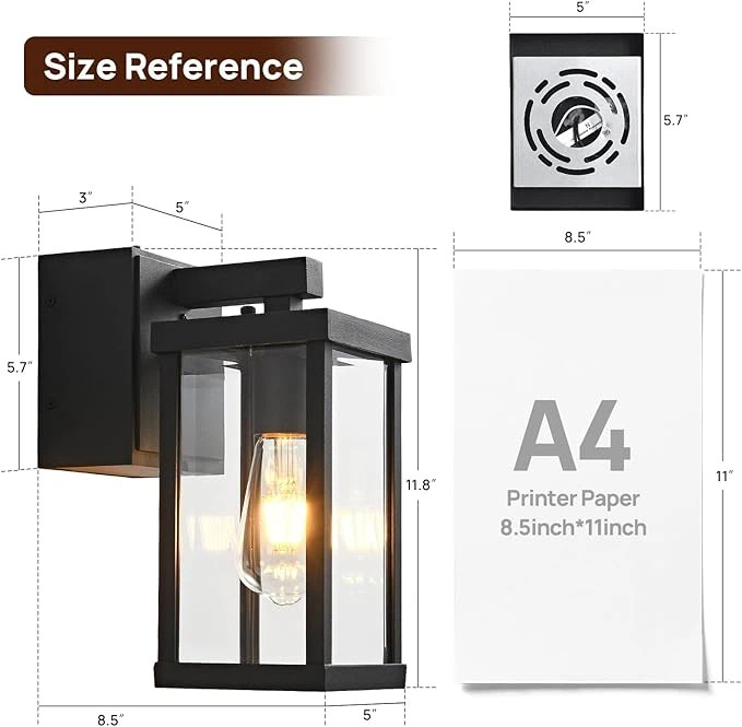 Outdoor Wall Lanterns with GFCI Outlets - photo 2
