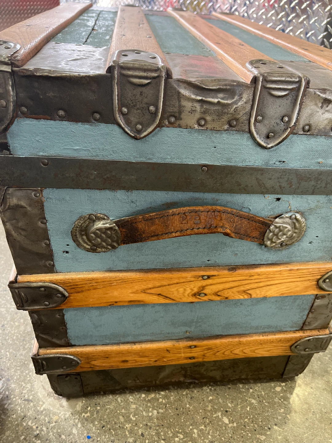 Vintage Wooden Storage Trunk - photo 3