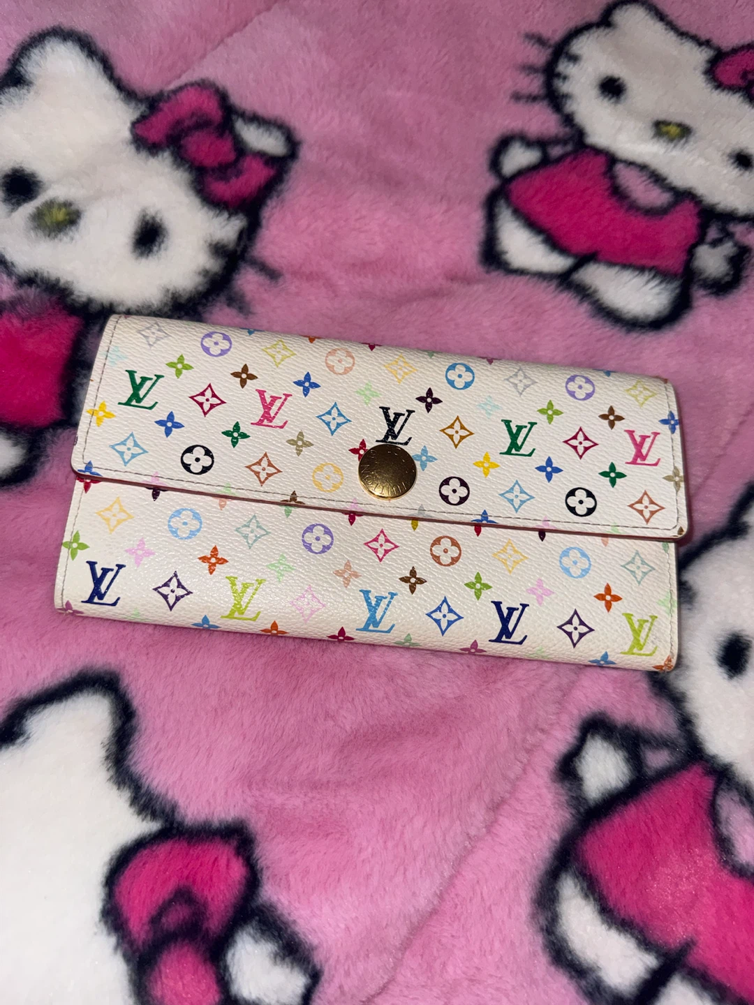 LOUIS VUITTION WHITE MONOGRAM MULTICOLOUR SARAH LONG WALLET - photo 5