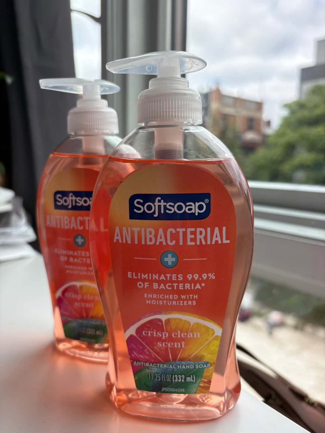 Two Softsoap Antibacterial Hand Soap Bottles
