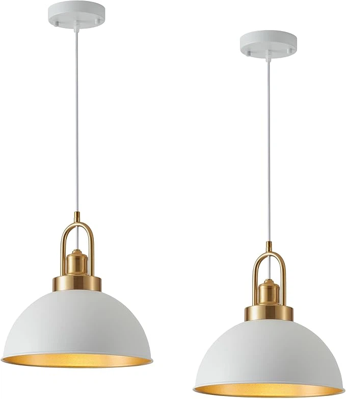 FEBELEVEN White Pendant Lights - Set of 2