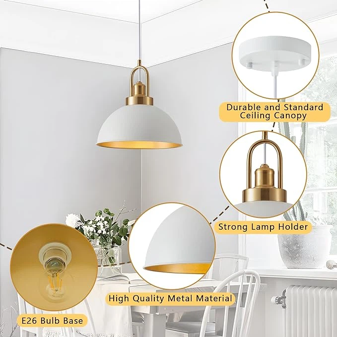 FEBELEVEN White Pendant Lights - Set of 2 - photo 3