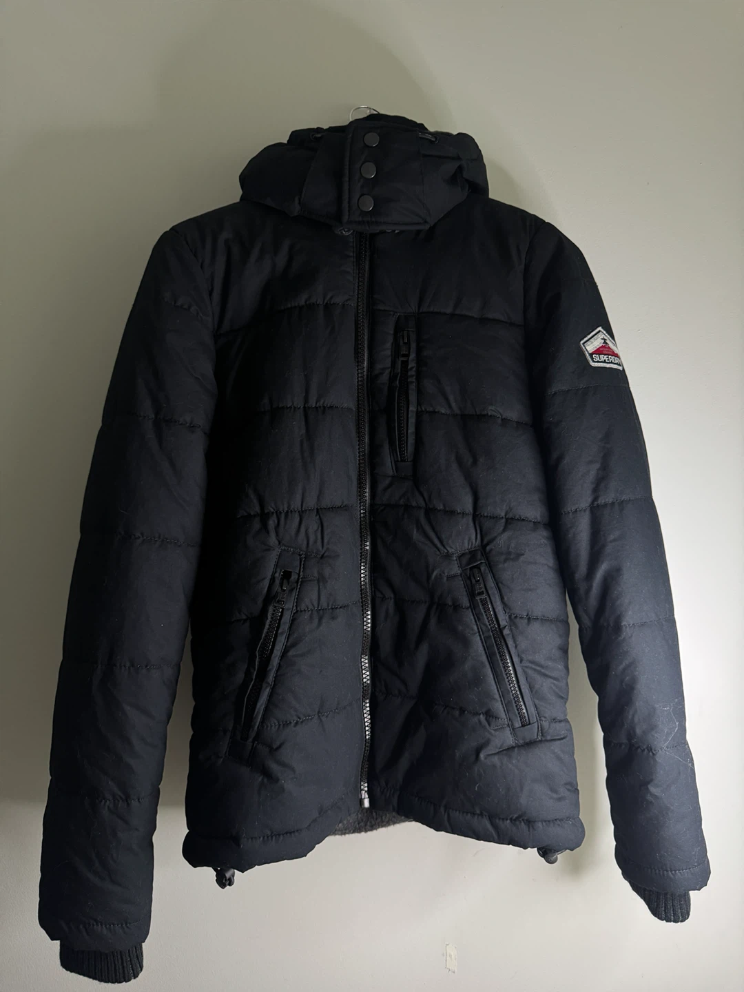Superdry Bluestone Hooded Puffer Jacket – Brand New With Tags