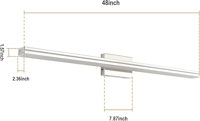 SineRise LED Modern Bathroom Vanity Light Bar (48-Inch), - photo 4