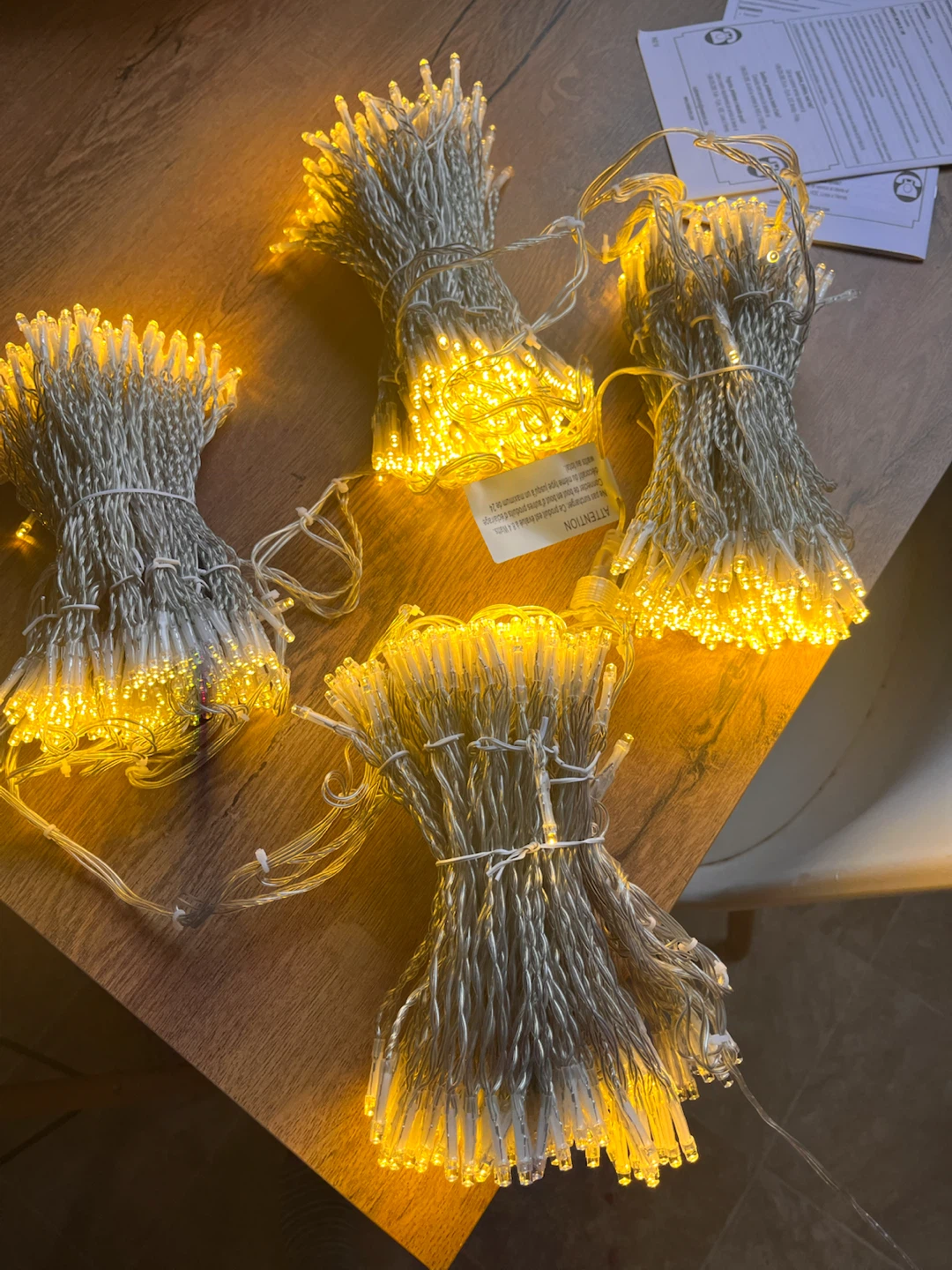 Four LED Light Strands - Warm White