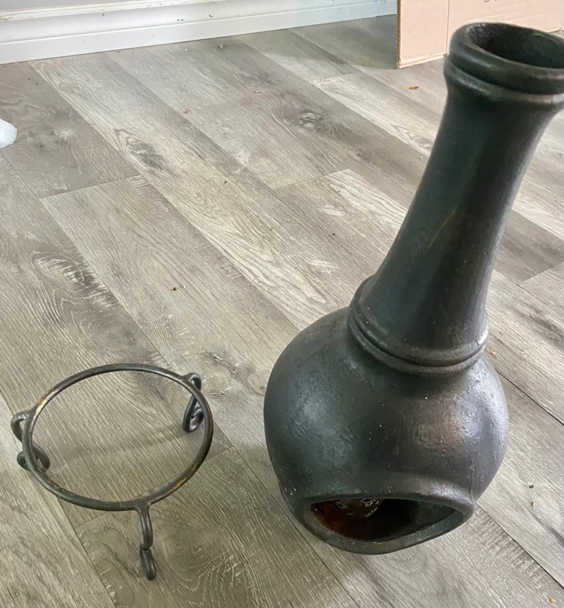 Black Cast Iron Tabletop Chiminea - photo 3