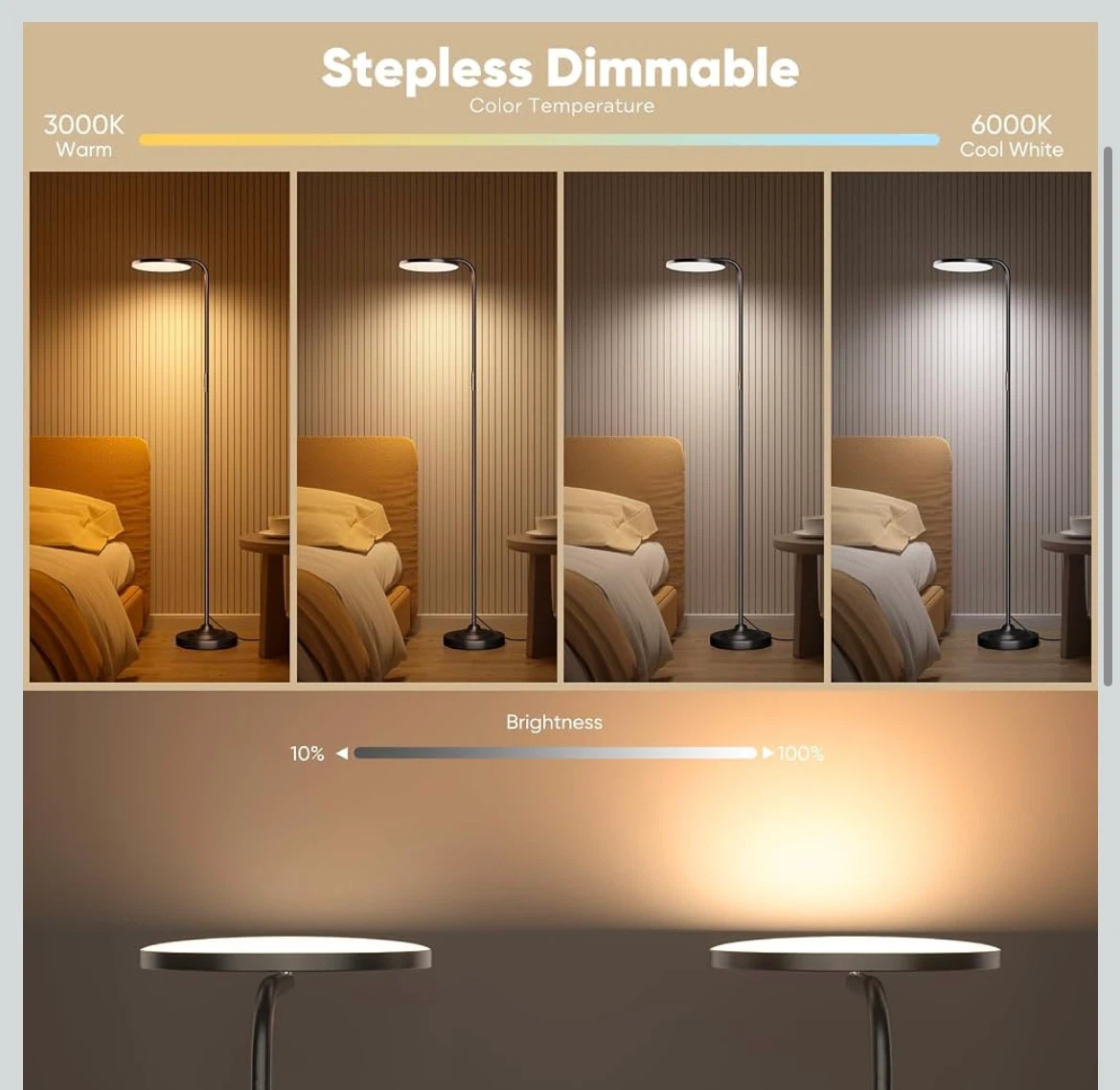 SIBRILLE 36W Stepless Dimmable LED Floor Lamp - photo 3