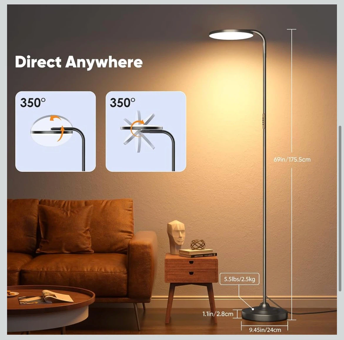 SIBRILLE 36W Stepless Dimmable LED Floor Lamp - photo 5