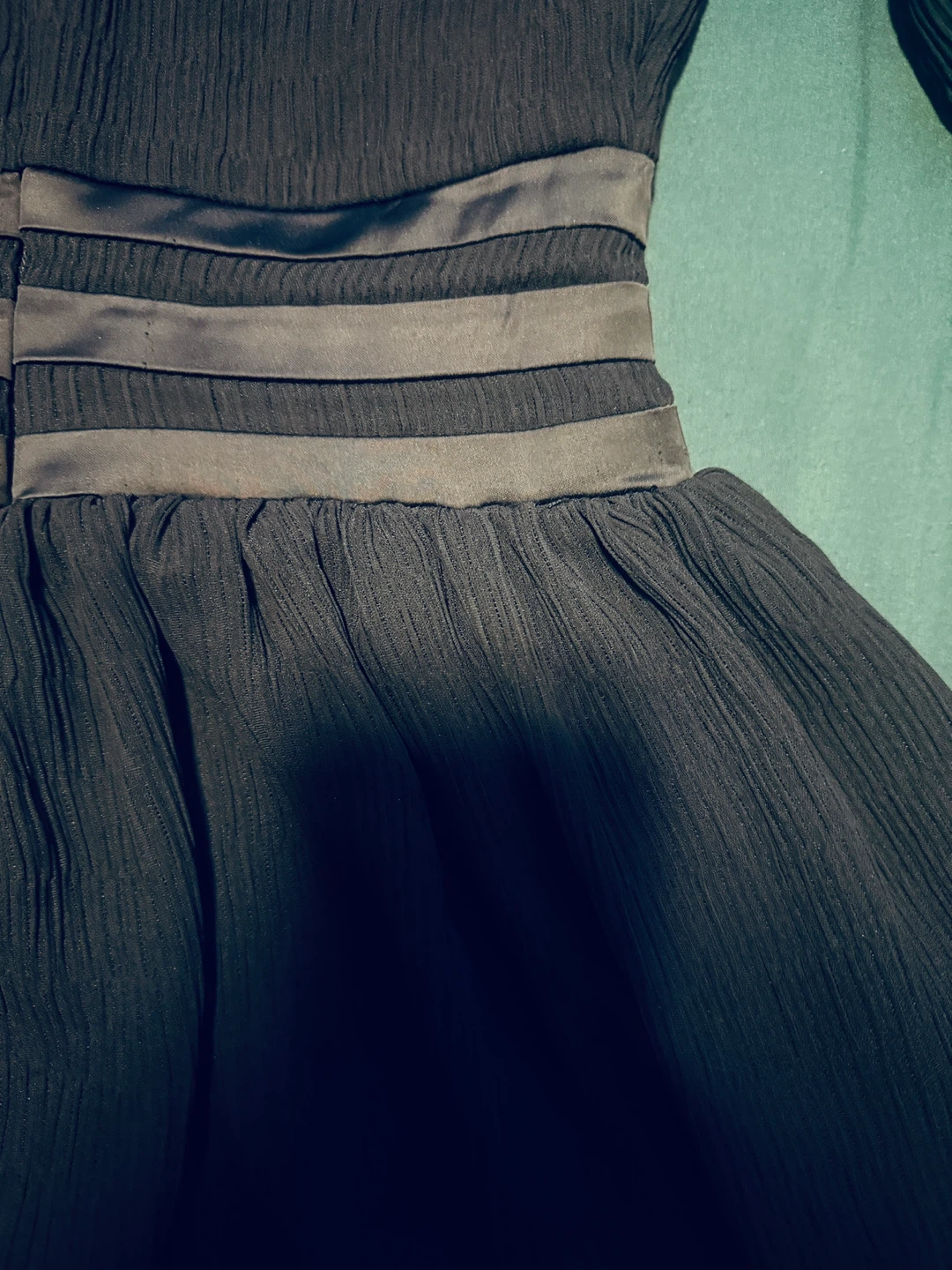 Black Pleated Long Sleeve Dress - photo 5