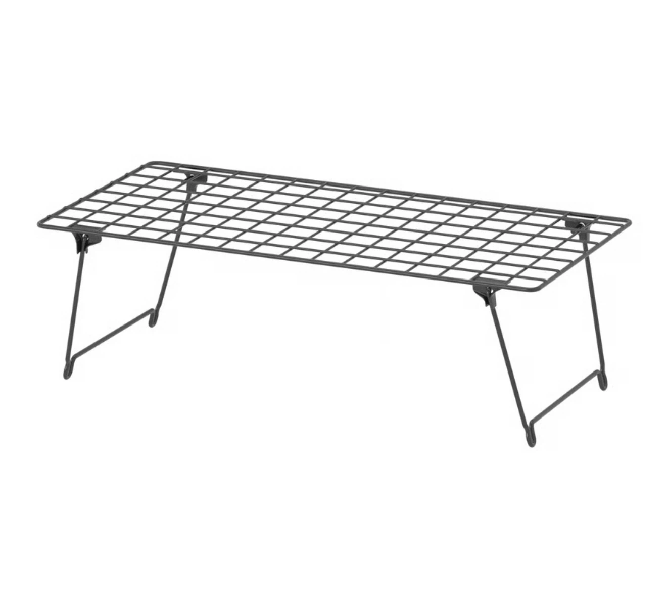 Set of 2 Black Metal Wire Countertop Shelf