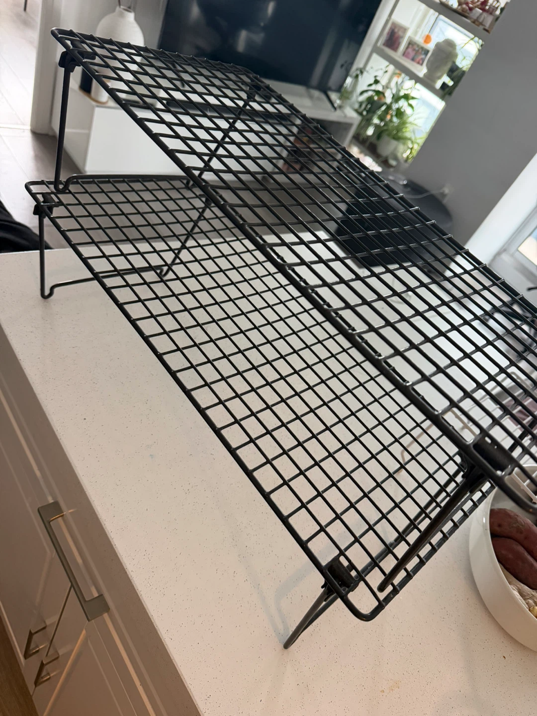 Set of 2 Black Metal Wire Countertop Shelf - photo 2