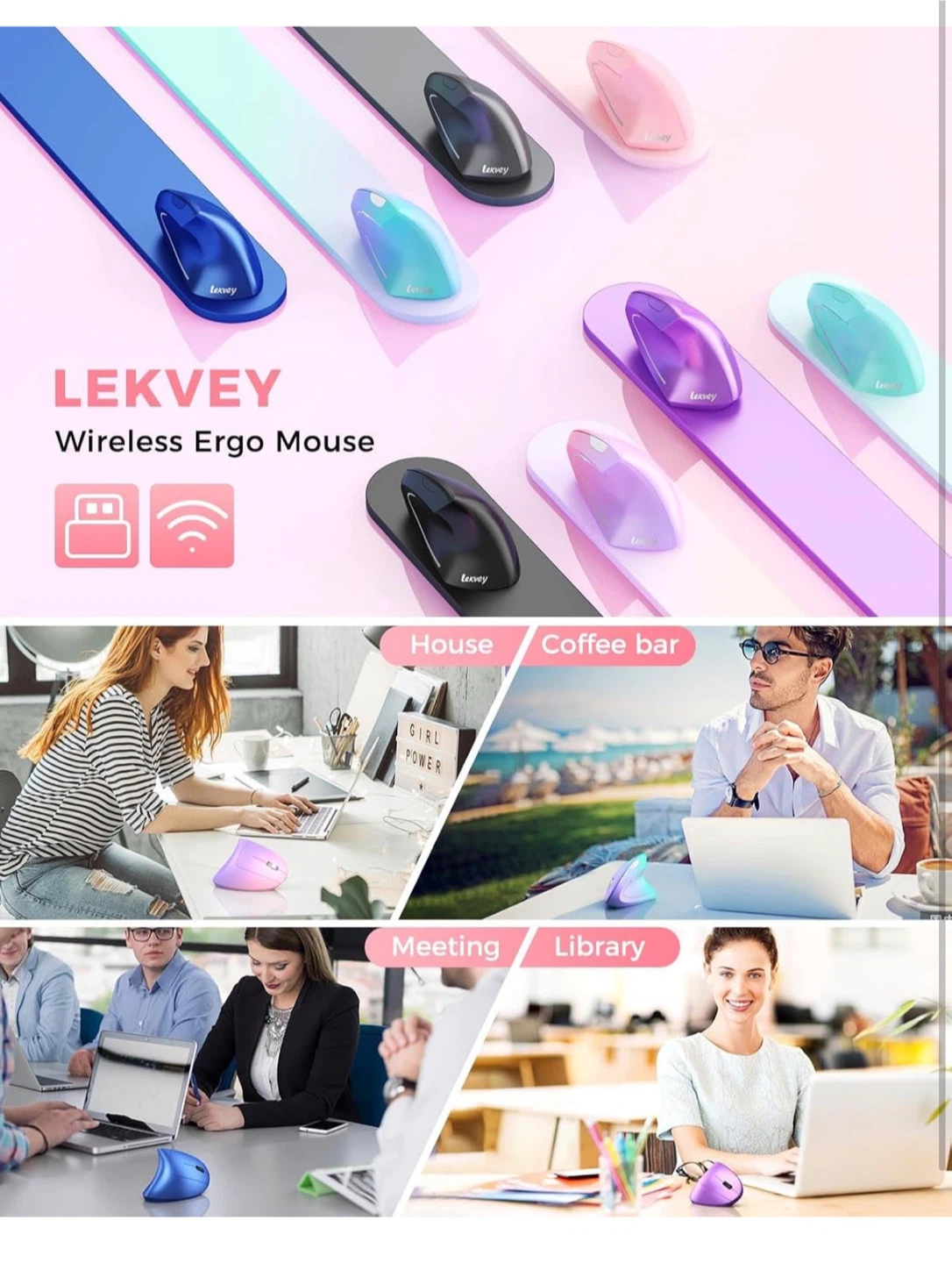 Lekvey Wireless Ergonomic Vertical Mouse, brand new - photo 4