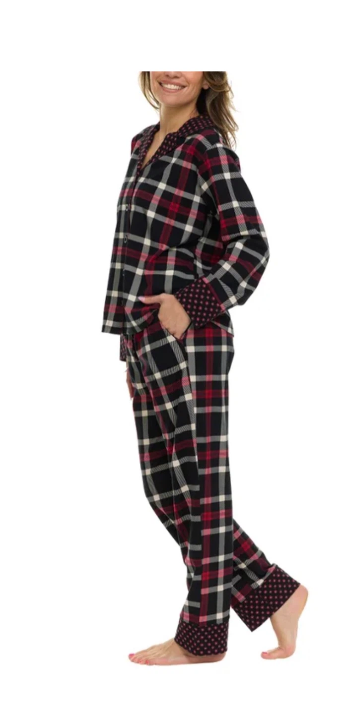 Women's Plaid Flannel Pajama Set, sealed - photo 2