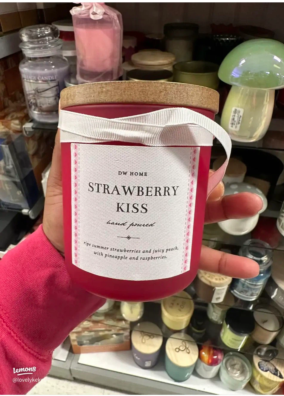 DW Home Strawberry Kiss Scented Candle, brand new