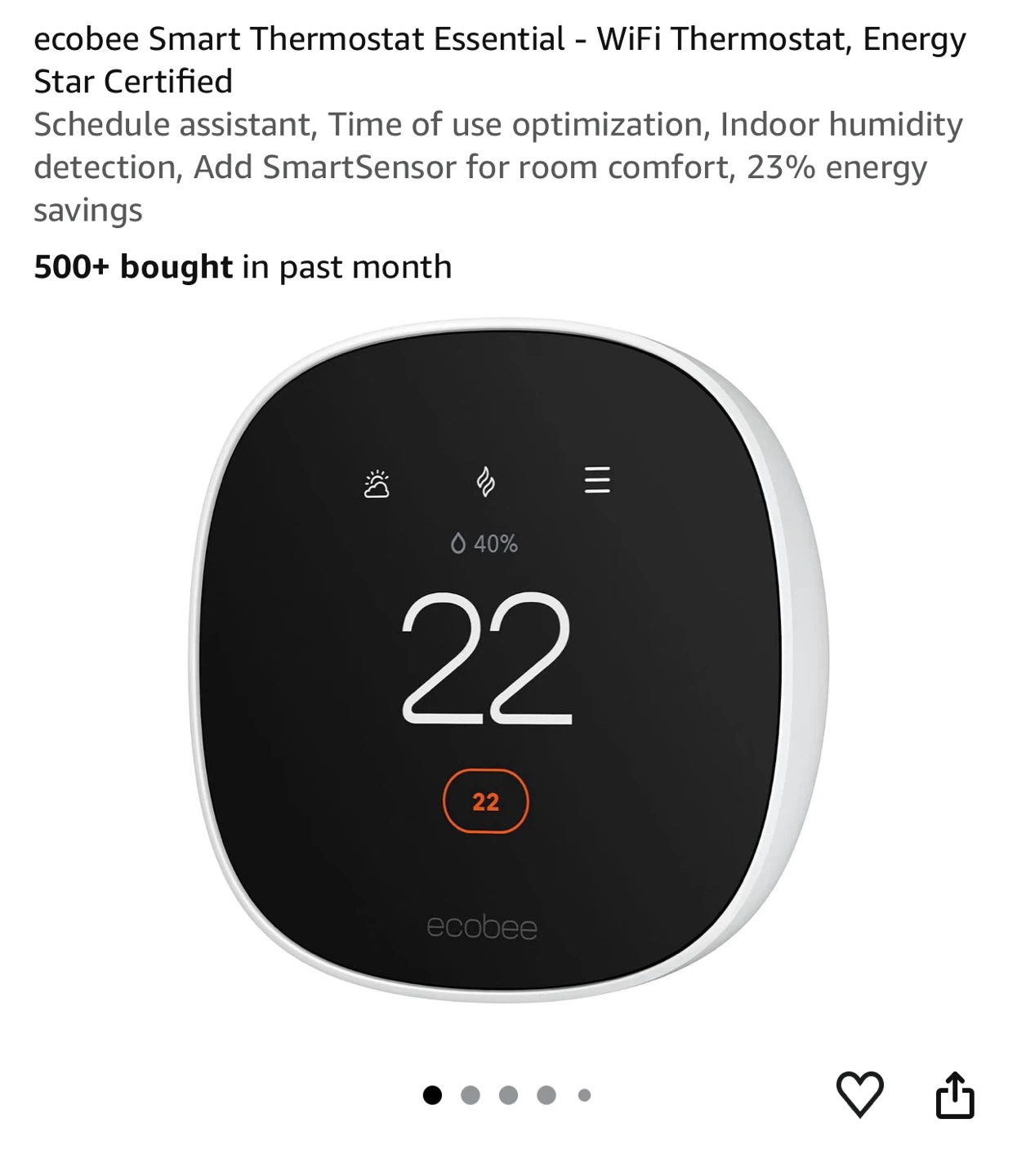 ecobee Smart Thermostat Essential