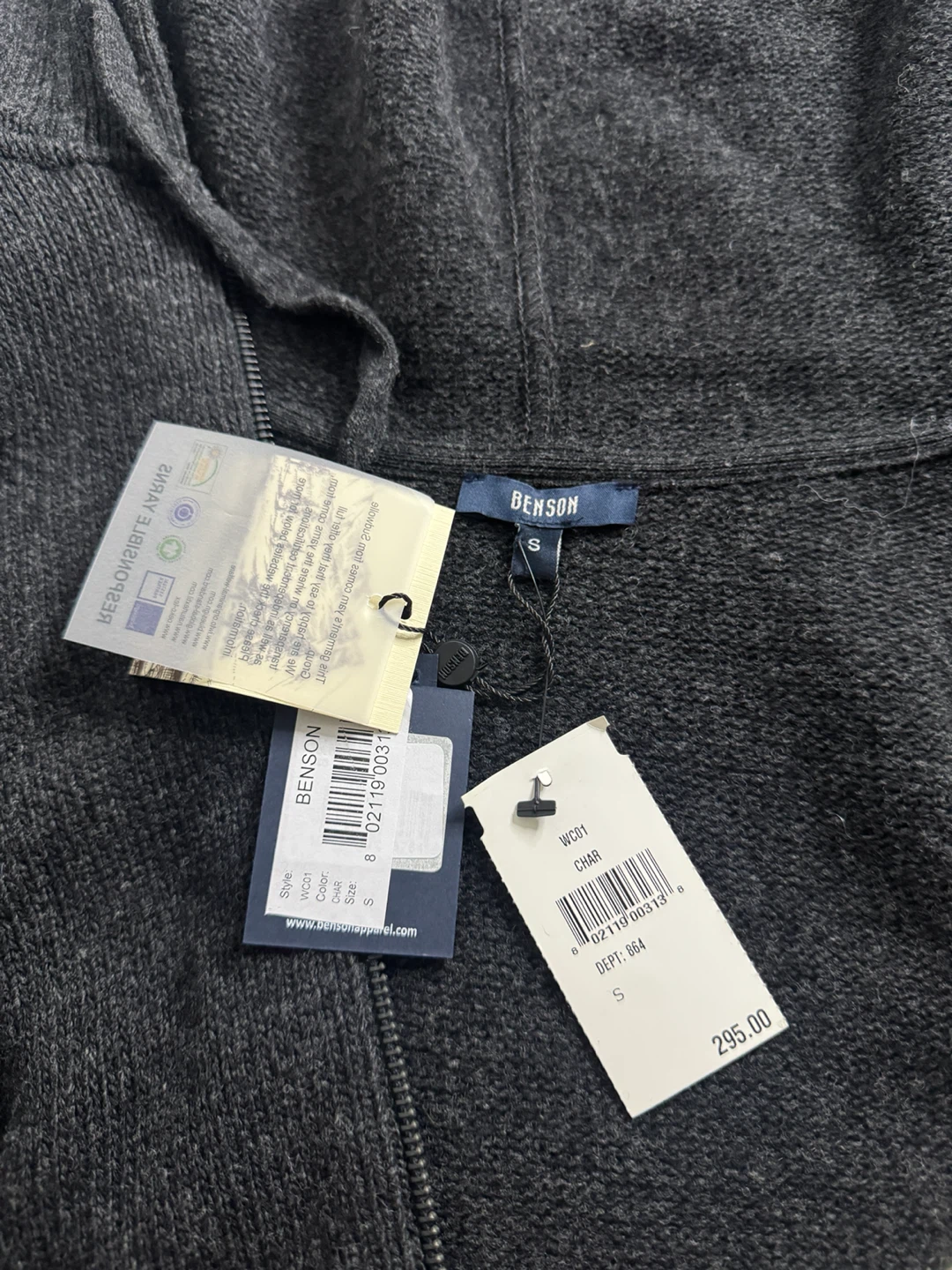 Benson Men’s Wool & Cashmere Sweater – Brand New With Tags - photo 5