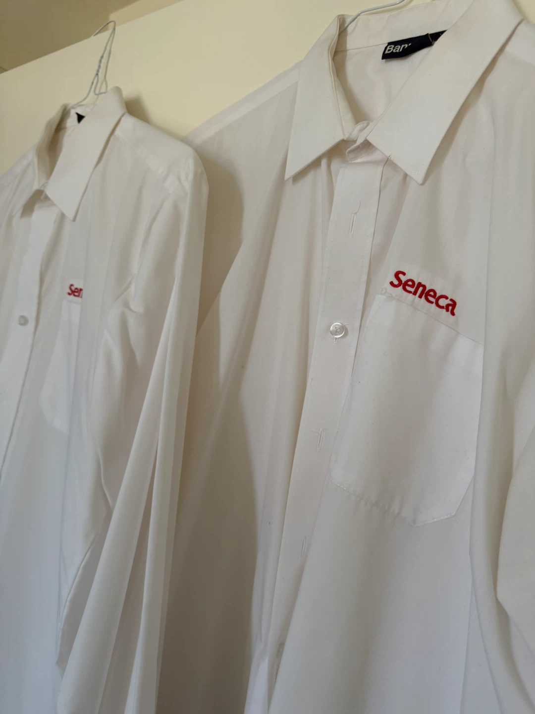 Two Banner Hospitality White Dress Shirts