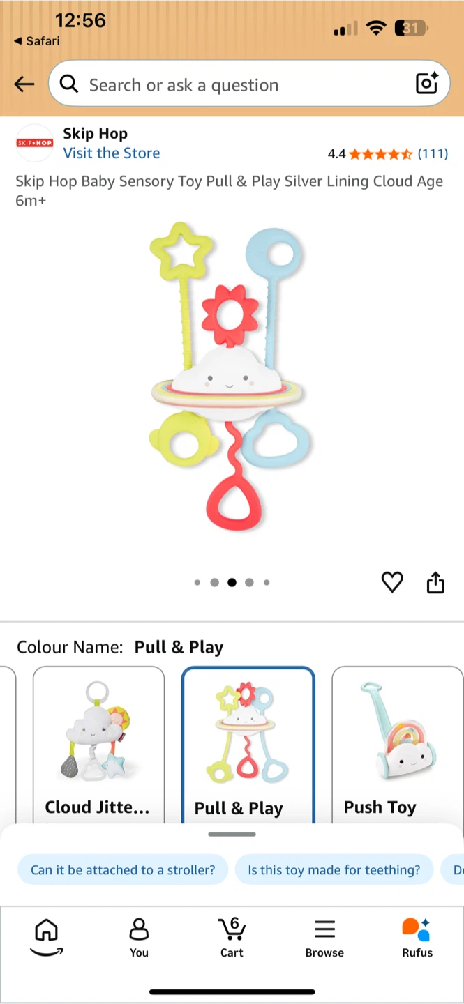 Skip Hop Silver Lining Cloud Sensory Toy - photo 3