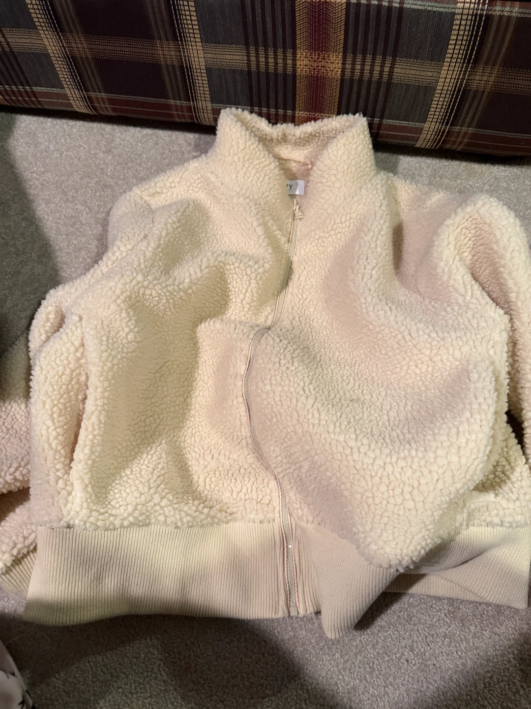Suzy Shier Cream Sherpa Jacket XL