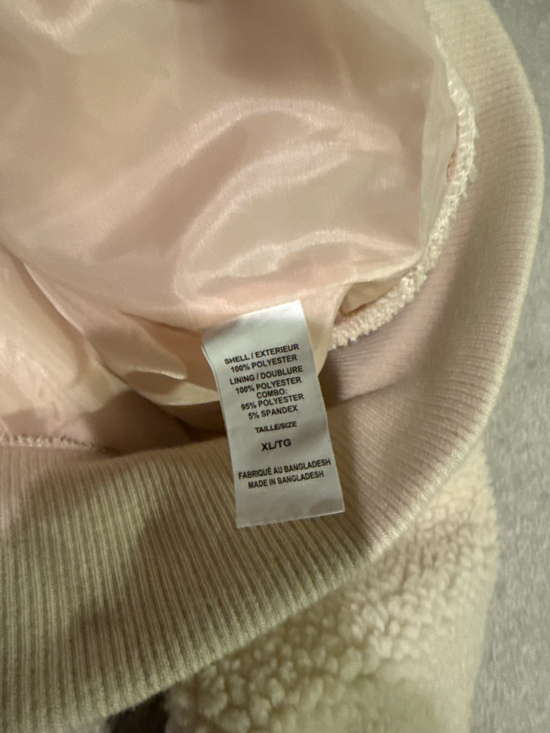 Suzy Shier Cream Sherpa Jacket XL - photo 2