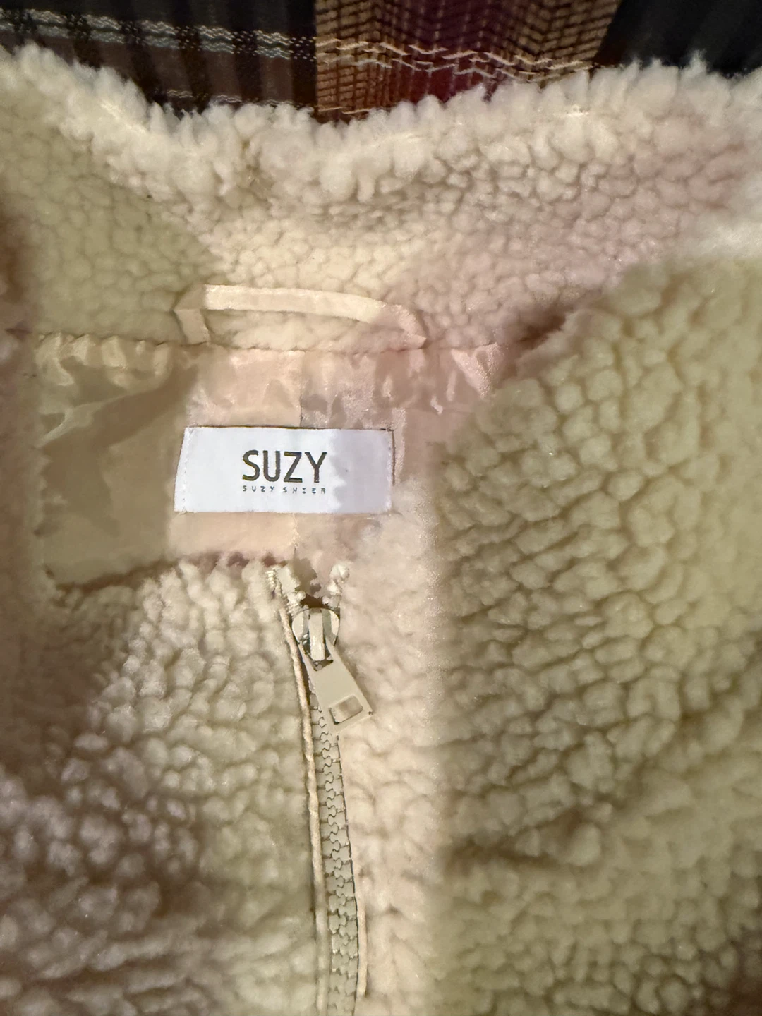 Suzy Shier Cream Sherpa Jacket XL - photo 3