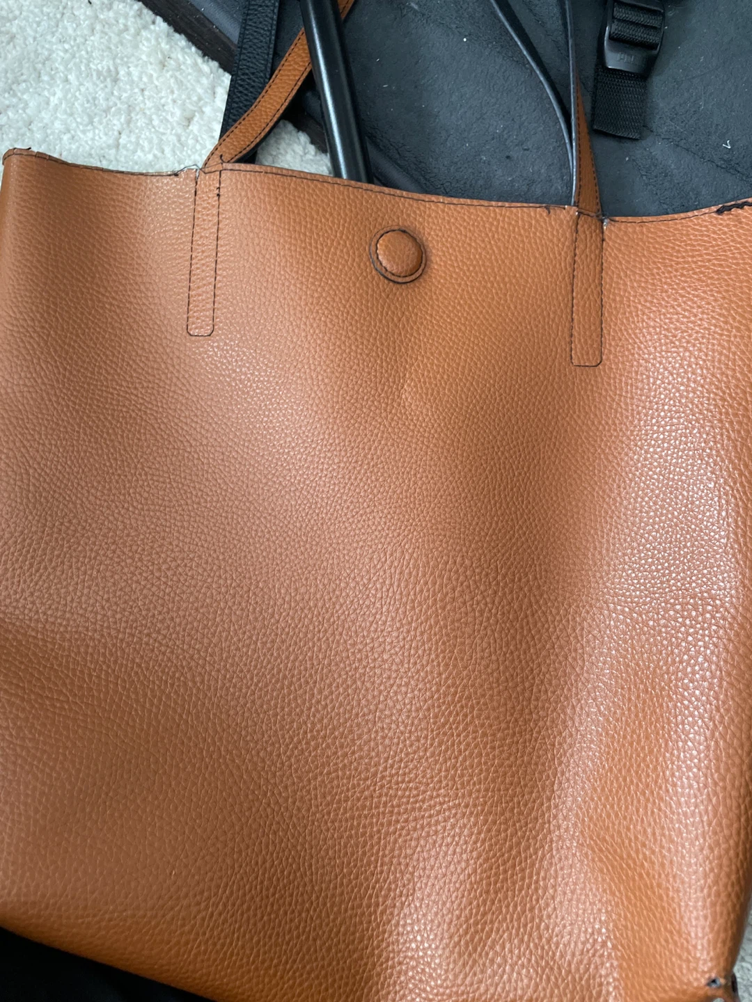 Reversible Brown and Black Tote Bag
