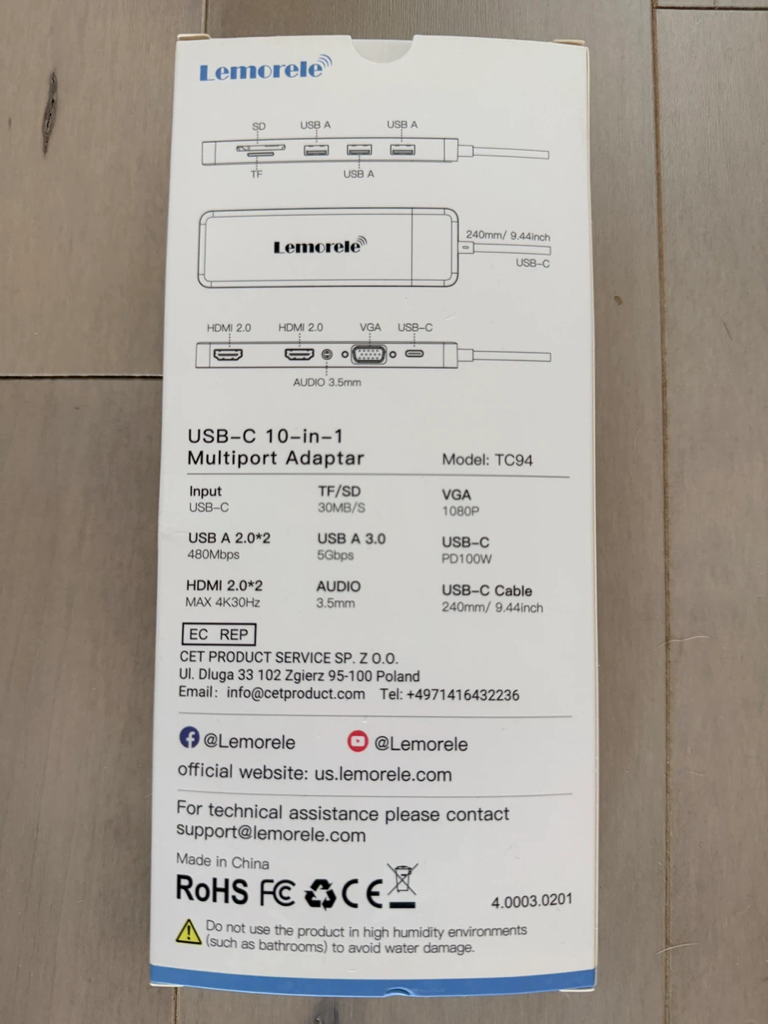 Adaptateur multiport Lemorele USB-C 10-en-1 - photo 2
